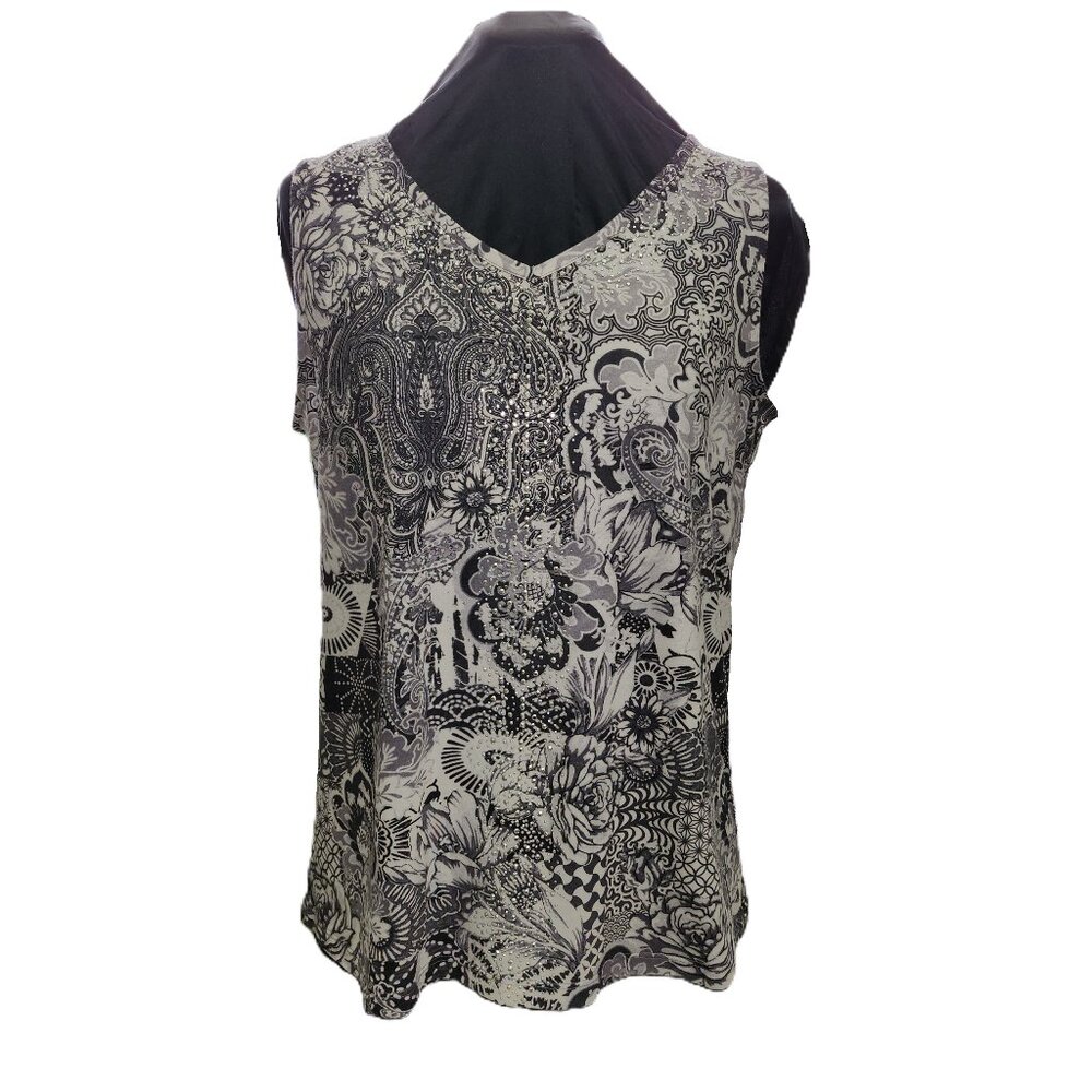 *New Low Price!* Black & White Glitter Tank Top